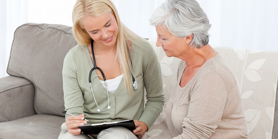 Happy patients and healthcare professionals in a modern medical facility
